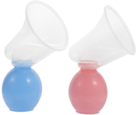 Manuelle Stillpumpe für Muttermilch, 2 Satz, Blau, Leise | Pp und Silikon, Handbetriebene Anwendung, Rückfluss Schutz, für Junge Mütter Beim Stillen