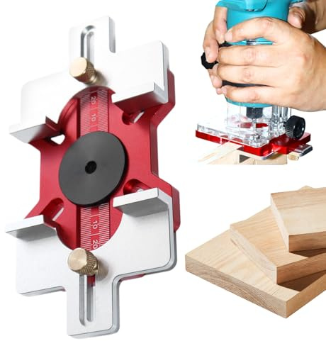 Yulokdwi Loose Tenon Jig | 2-in-1 Router Templates | Tool Template Slotting Position for Wood Mortise Circle Cut Edge Radius Cabinet Door