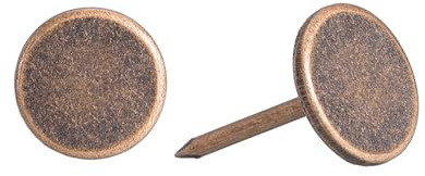 QUARKZMAN Möbel 50 Stück Heftzwecken 11x17mm Reißzwecken Zuhause Rot Bronze | Polsternägel Sortiment Kohlenstoffstahl Sofa DIY Dekorative Nagelköpfe Nägel