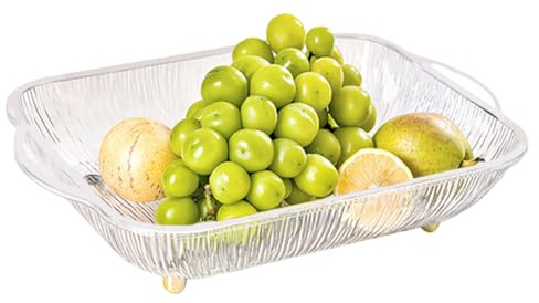 Generisch Frutero moderno | Contenedor de almacenamiento rectangular – Cesta de frutero – para panes, fiestas, mesa de salón, cocina, bodas y cumpleaños