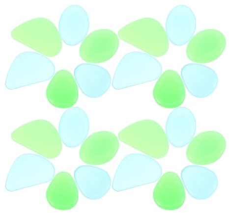 Gatuida 500 Stück Nachtleuchtende Resin Kieselsteine Blau grün Mix wasserdichte Aquarium Steine und Garten Deko Sicher für Fische Vielseitige DIY Beleuchtete Garten Teichdekoration