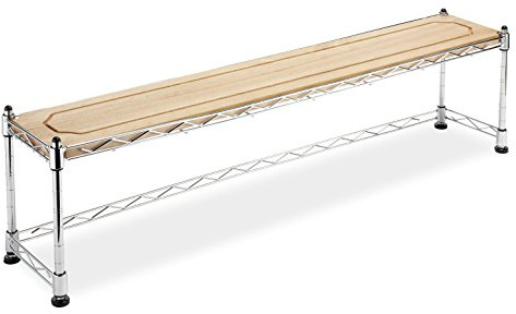 Whitmor Supreme Wood & Chrome Sink Shelf