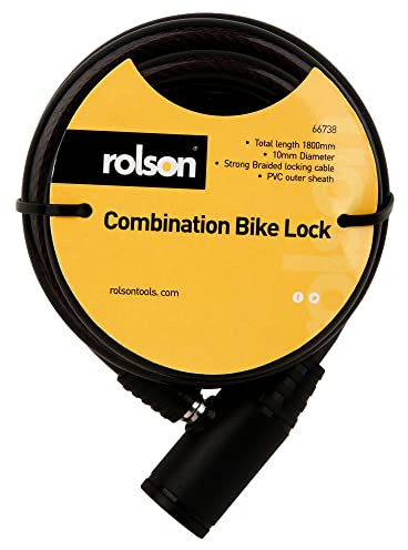 Rolson 66738 10 x 1800 mm Combination Bicycle Lock