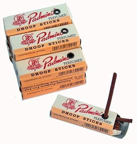 Padmini Dhoop Sticks - 12 Boxes of 10 Sticks Each - 2 Regular by Padmini