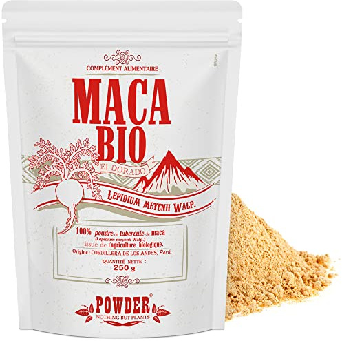 MACA BIO IN POLVERE * 50 razioni/Maca in polvere 250 g * Donne (menopausa), Energia (fatica), Equilibrio emozionale, Sessualità (libido, sessualità donna, sessualità uomo) * 100% soddisfatti o rimbo