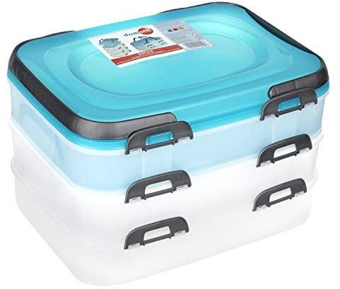 Domotti Behälter für Lebensmittel auf DREI Ebenen Dolce Mix