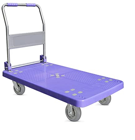 WANGPP Plattformwagen for Transport, Beweglicher transportwagen, rollwagen auf Rädern, langlebiger Schubkarren aus Kunststoff for den Einsatz im Büro im Freien (Size : 110 * 60 * 88cm)