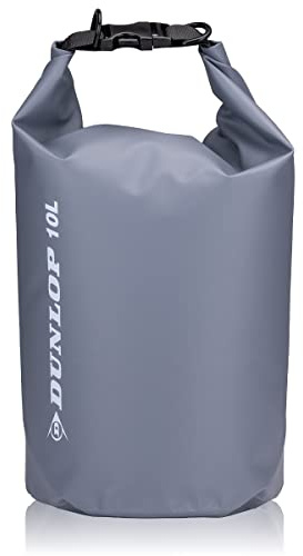 DUNLOP Dry Bag - 20 L - wasserdichte Tasche - PVC - Inkl. Verstellbarem Schultergurt - Grau