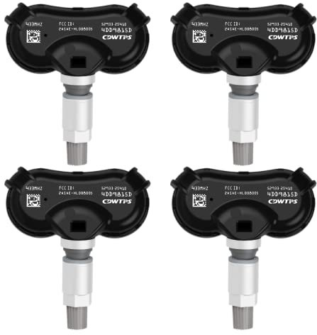 CCDWTPS Car Tire Pressure Sensor,433MHz Tire Pressure Monitoring System(TPMS) sensor for Hyundai ix35,Genesis,Kia Sportage Replace# 52933-2S410,52933-3M000(4-Pack)