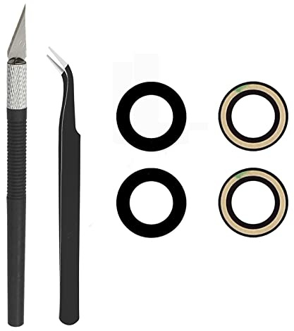 Cemobile Back Rear Camera Glass Lens Replacement for iPhone 14 and 14 Plus | Adhesive Preinstalled, Repair Tool Kit, 1 Set