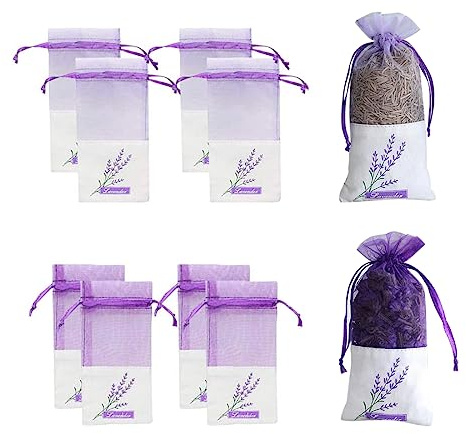 10 Stück Lavendel Beutel Leer Säckchen Lavendelsäckchen Leer Säcke Lavendel Duftsäckchen Lila Blumendruck Duftbeutel Lavendelblüten Säckchen Für Lavendel Zum Befüllen 7.2X15Cm