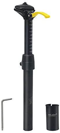 31,6 mm Sattelstütze, Tropfenzähler, manuelle Bedienung, Fahrradsattelrohr, 100 mm, hydraulischer Stoßdämpfer, höhenverstellbar, für Mountainbike, Rennrad, Teleskopsattelstütze für Fahrrad