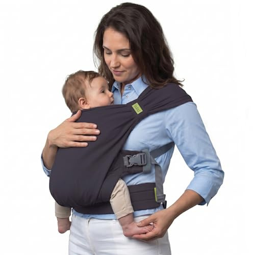 Boba Bliss Fascia Porta Bebe - Marsupio Neonato o Bambino 2 in 1 - Fascia Neonato Senza Nodi - Ideale per la Salute dei Fianchi - Marsupio Bambino Soffice ed Ergonomica - 3,2 a 16 Chili