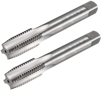 MACHSWON Lot de 2 tarauds métriques M16 x 2 mm, pour machine à fileter et perceuses électriques, H2 en acier rapide avec revêtement Ti-Cod, filetage à droite