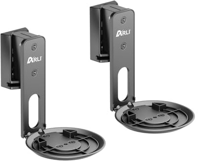 ARLI 2X Wandhalterung für Sonos Era 100 – Wandhalter neigbar drehbar schwenkbar – Integriertes Kabelmanagement – Stabil & einfach zu montieren – Paar Schwarz