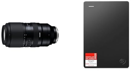 TAMRON 50-400mm F/4.5-6.3 Di III VC VXD (Model A067) & Seagate Expansion 2TB tragbare Externe Festplatte, 2.5 Zoll, USB 3.0, inkl. 2 Jahre Datenrettungsdienst, Modellnr.: STGX2000400