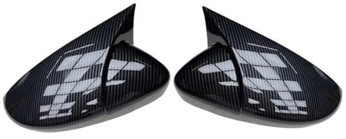 Seitenspiegel Cap Für VW Für Golf 6 MK6 Für GTI Für GTD 2009-2013 Carbon Look Seite Flügel Spiegel Abdeckung Seite Rückspiegel Kappe Abdeckung Auto Spiegelkappen(1 set Carbon pattern)