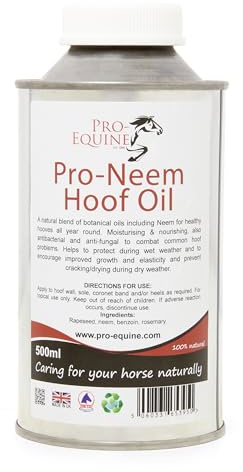 Pro-Neem Hoof Oil Dressing, 500ml. Ultimate Moisturising application for strong Healthy Hooves.