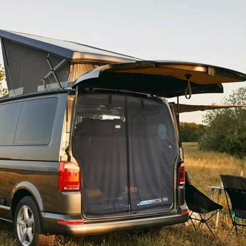 Sliding Door Magnetic Fly Screen, Camper Van Car Awning, Mesh Mosquito Net Sun Protector, Mosquito Nets for Car Side Doors and Back Doors(XL 192 * 150CM)