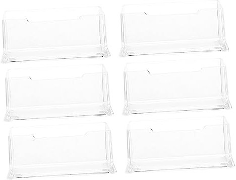 Gogogmee Kunststoff Visitenkartenständer 6st Für Visitenkartenhalter Geschäftskartenhalter Postkartenhalter Inhaber Der Tischnummer Visitenkartenetui Namensständer Menühalter Anrufender Halter Plastik