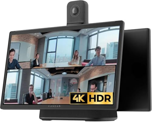 KanDao Meeting Ultra All-in-One Conference System, Ultimate 4k HDR 360° AI Smart Zooming Web-Conferencing Solution, 15.6 Touchscreen, Build-in System, Meeting Room Conference Center