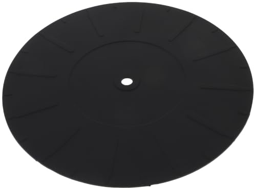 Noir Tapis Vibration Silicone Anti pour 170mm Platine Vinyle | Coussin de Protection, Réduit les Chocs du Disque, Léger et Pratique, Accessoire pour Platine Vinyle
