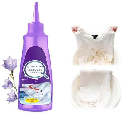 2025 Upgraded White Shirt laundry Stain Remover – Fabric Stain Remover for Clothes, Active Enzyme-Powered Laundry Cleaner for Oil, Collar & Tough Marks – Fast Acting Clothing Stain Solution (1)