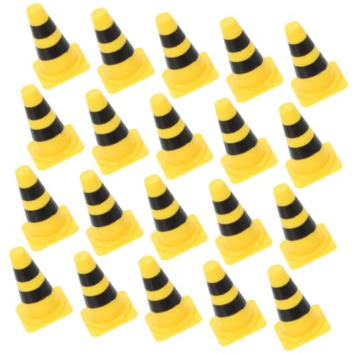YARNOW 30pcs Mini Traffic Cones Lightweight Roadblock Sign for Traffic Education and Play for Model Making and Soccer Field Markers