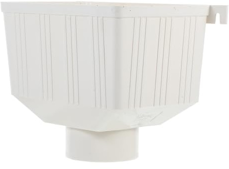 Beavorty Deviatore per Grondaia in Pvc 75x50 Mm, Kit Raccolta Acqua Piovana, Tubo di Scarico Quadrato per Pluviali, Installazione Rapida per Protezione Tetti e Case