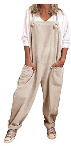 Women Linen Jumpsuits Summer Linen Spaghetti Straps Sleeveless Playsuits with Pockets Ladies Solid Oversized Overalls Casual Loose Dungarees Holiday Going Out Romper Office Work Daily Outfits S-5XL