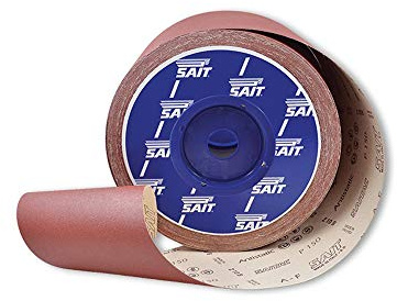 Sait 53007 RI-Saitac A-F - Rollo de papel de lija industrial (120 mm x 50 m, grano 100)