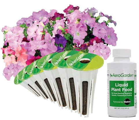 AeroGarden Cascading Petunias Seed pod Kit for AeroGarden Hydroponic Indoor Garden, 6-Pod