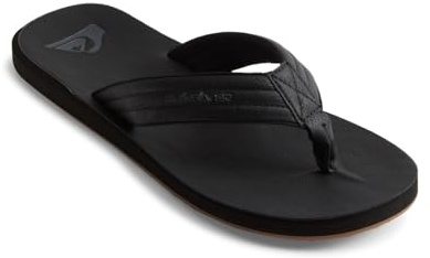 Quiksilver Herren Carver Nubuck - Sandals For Mens Zehentrenner, Schwarz Solid Black Sbkm, 46 EU