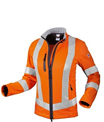 BP 2122-940-85-M Damen-Softshell-Jacke, Stehkragen- und Arm-Hebesystem, 320,00 g/m² 100% Polyester, Warnorange, M