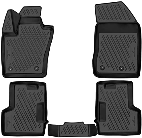 WALSER XTR Gummi Fussmatten Auto für Jeep Renegade SUV 2014-Heute, 100% passgenaue Auto Fußmatten, robuste Universal Fußmatte Auto, Gummimatten Auto, Auto Fussmatten Gummi, Auto Gummimatten