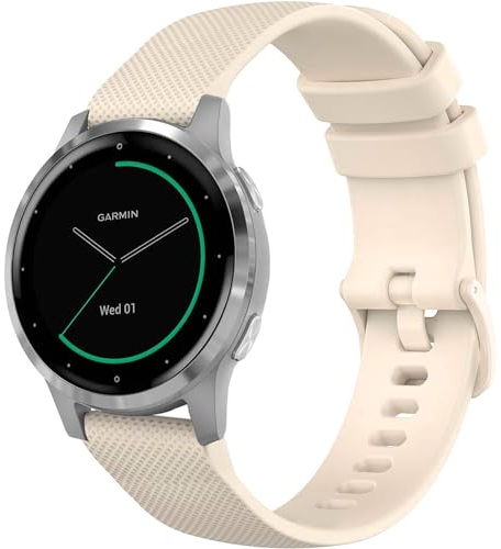 Issinlky armband für Garmin Venu 2S/Venu 3S/Vivomove 3S/Vivoactive 4S, 18mm armband Weiches Silikon für Fossil Ladies Gen 6/Gen 5E/Fossil Ladies Venture HR Gen 4/Gen 3/Withings Steel HR 36mm