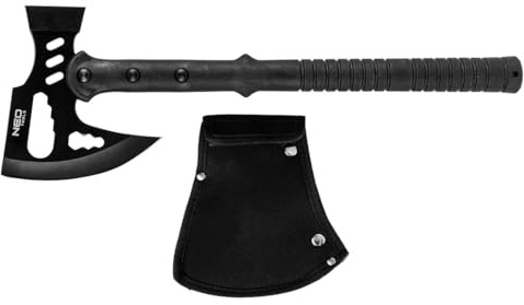 NEO TOOLS Camping Hatchet, Taktische Axt/Hammer Tool with Sheath | Aus Edelstahl, Licht Campingäxte, Gesamtlänge: 32 cm- Bushcraft Axt
