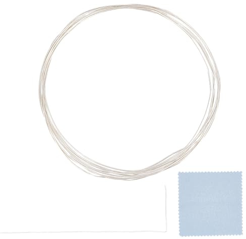GOMAKERER 2m Halbharter 925 Sterling Silberdraht 0.4mm Runder Schmuckdraht 26 Gauge Biegsamer Metall Bildhauerdraht Mit Poliertuch Zum Perlenaufnähen Floraler Schmuck Kunsthandwerk