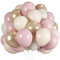 Dusty Pink Beige Balloons, 60 Pcs 12 Inch Pink Sand White Balloons, Metallic Gold Nude Cream Balloon for Girls Women Birthday Pastel Bridal Shower Boho Wedding Baby Shower Engagement Party Decoration