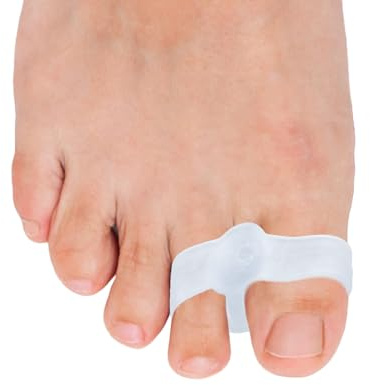 lasuroa 8pcs Séparateurs d'Orteils Silicone, Souples Écarteurs d'Orteils Correcteurs avec 2 Boucles pour Hommes et Femmes pour Redresser les Orteil Qui se Chevauchent