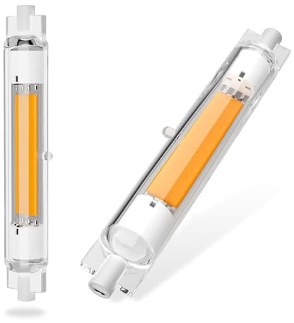 Hsientpe Lampadine R7S LED 118 mm dimmerabili, 30 W equivalenti a lampadina alogena 118 mm 300 W, senza sfarfallio, bianco caldo 3000 K 3000 lm, illuminazione a fascio 360 gradi, AC 220-240 V