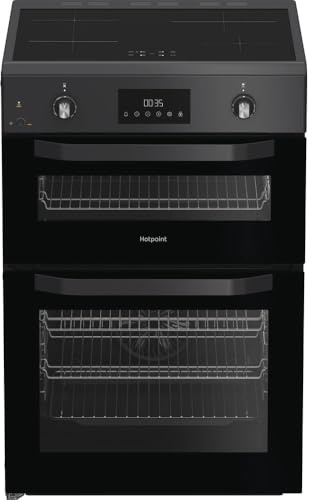 Hotpoint HDE6IDC2SA 60cm Wide Double Oven Electric Cooker with Induction Hob - Anthracite - A Rated