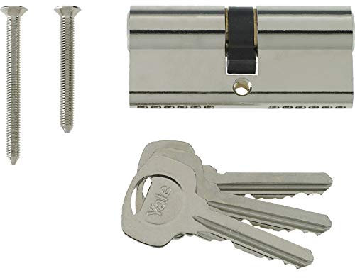 Yale Locks X6 Kitemarked Euro Double Profile Cylinder 35 x 45 (90 mm) Nickle Plated Visi
