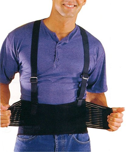 Mikros PQS Rückenstützgurt, Rücken-Aktivbandage, Rückengurt schwarz, Größe M
