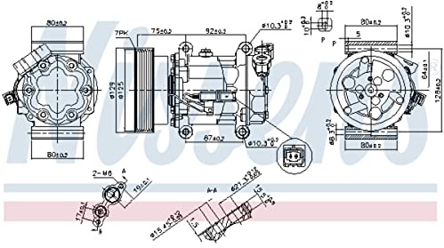 NISSENS 89372 Compresseur de clim SD6V12 PAG 46 R134a