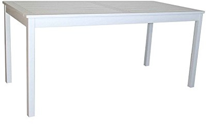Sedex Aalborg Gartentisch 165x80cm Balkontisch Holtisch Tisch Eukalyptus Massivholz weiß gewischt