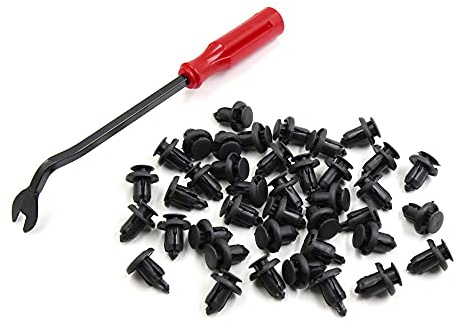 sourcing map 40Pcs Plastik Nieten Clips Für Honda Accord 97-11 | Civic, CR-V, Odyssey, Fit, Pilot, Für Acura Modelle 1996-2011, Nylon, Stoßfänger, Lochgröße 10mm