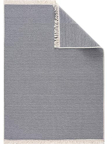 Jimri Alfombra de Pasillo - alfombras para salón, Dormitorio, Cocina, habitación Infantil, baño - Alfombra Boho Kelim - Gris Claro, 80 x 150 cm