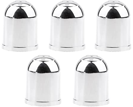 balikha 5x Chrome Tow Bar Ball Cover – Car Towing Hitch Towball-Plastic Cap 50mm