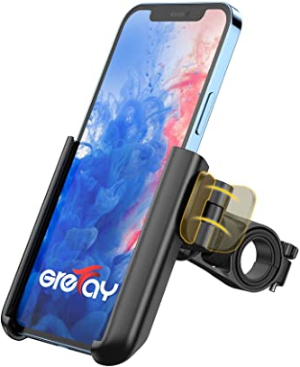 Grefay Handyhalterung Fahrrad Universal Schnelle Demontage Handyhalter Motorrad für Rennrad MTB Scooter Mit 360 Drehen Outdoor Fahrrad Halter für 3,5-7,0 Zoll Smartphone